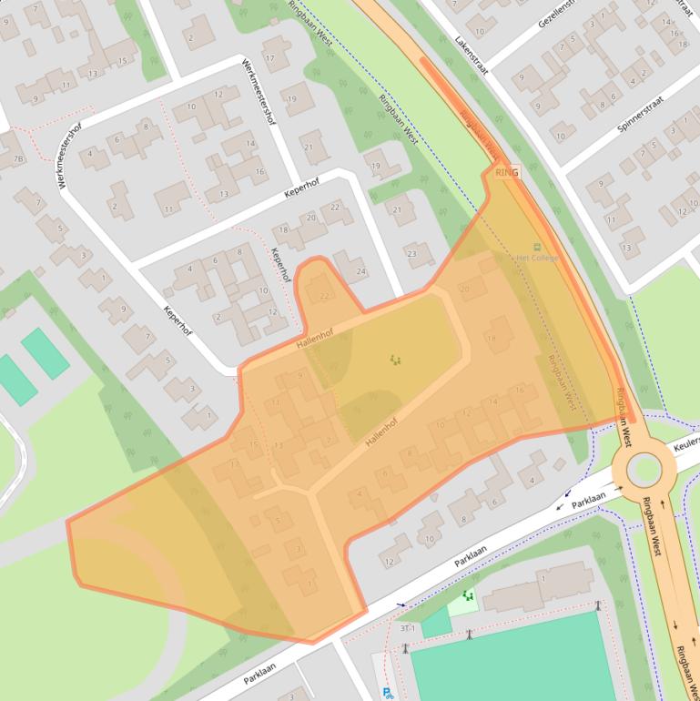 Kaart van postcodegebied 6006NC.