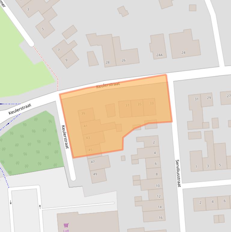 Kaart van postcodegebied 6006NE.