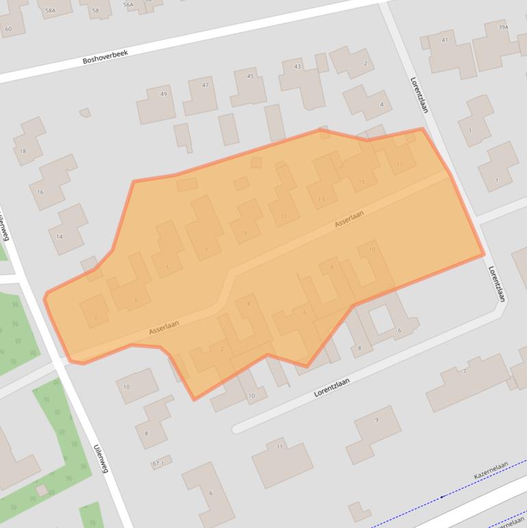 Kaart van postcodegebied 6006NL.