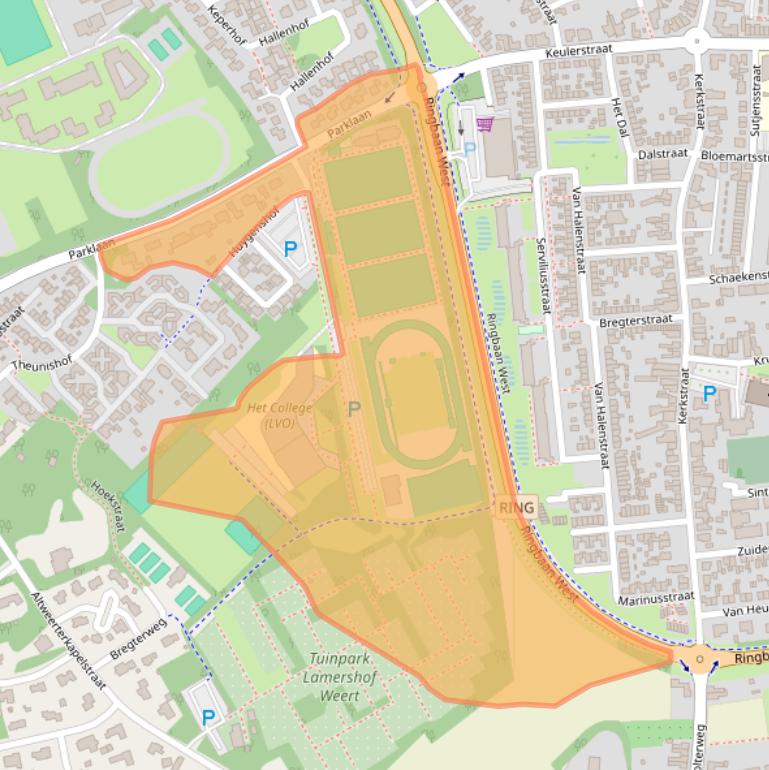 Kaart van postcodegebied 6006NT.