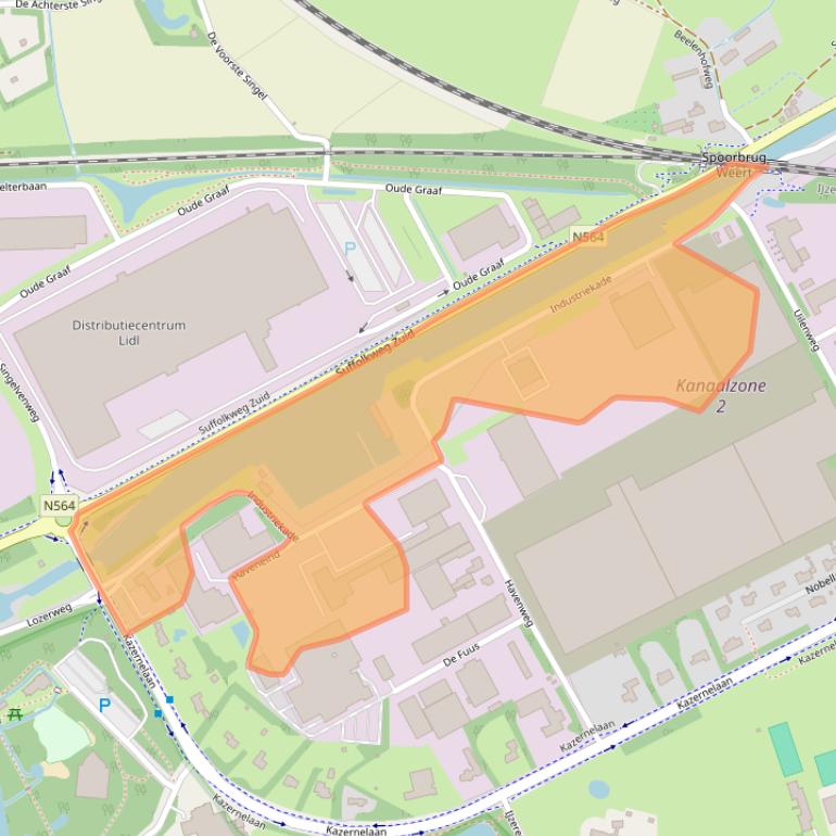 Kaart van postcodegebied 6006SJ.