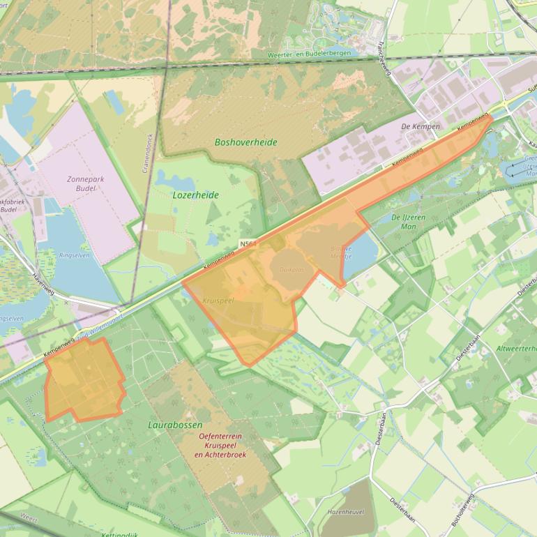 Kaart van postcodegebied 6006SR.