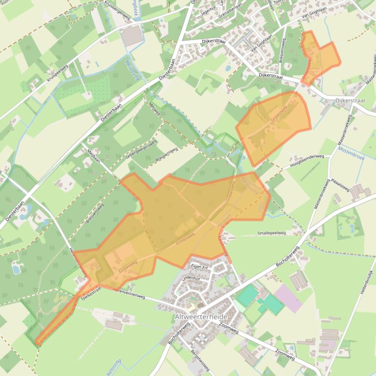 Kaart van postcodegebied 6006TE.