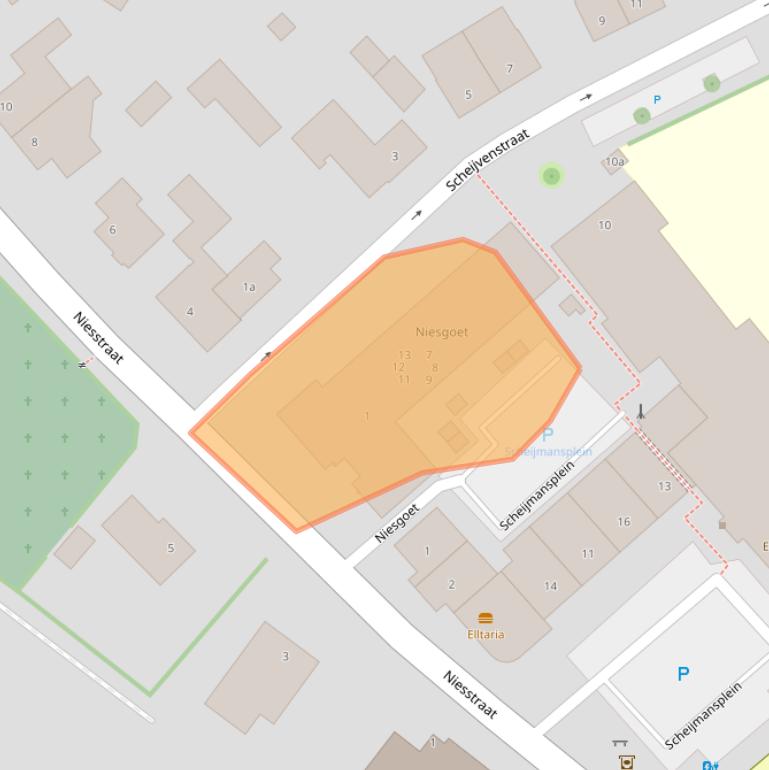 Kaart van postcodegebied 6011PD.