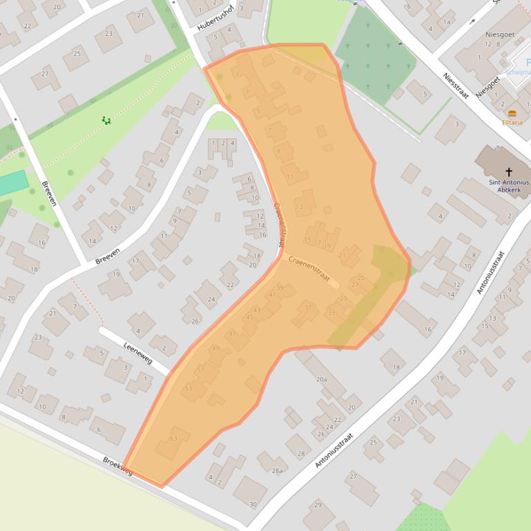 Kaart van postcodegebied 6011PW.