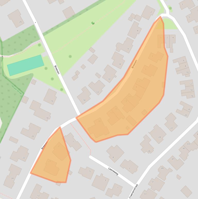 Kaart van postcodegebied 6011PZ.