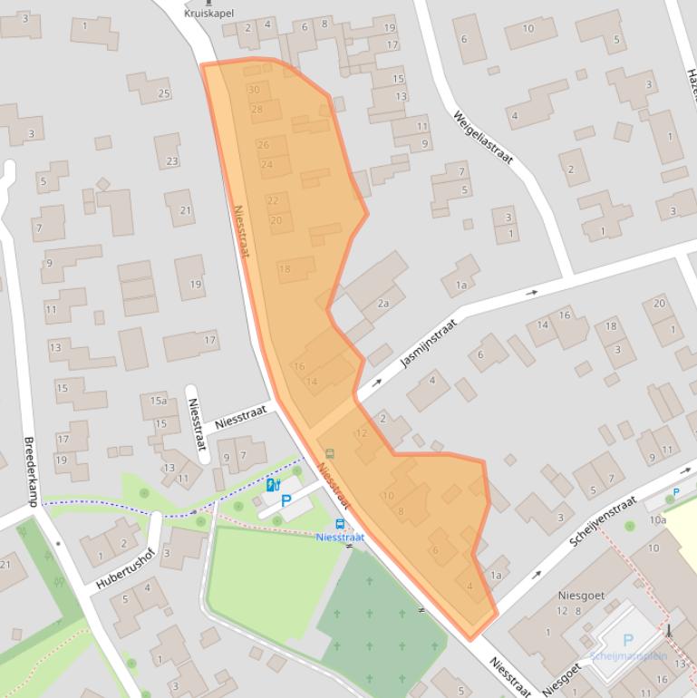 Kaart van postcodegebied 6011RC.