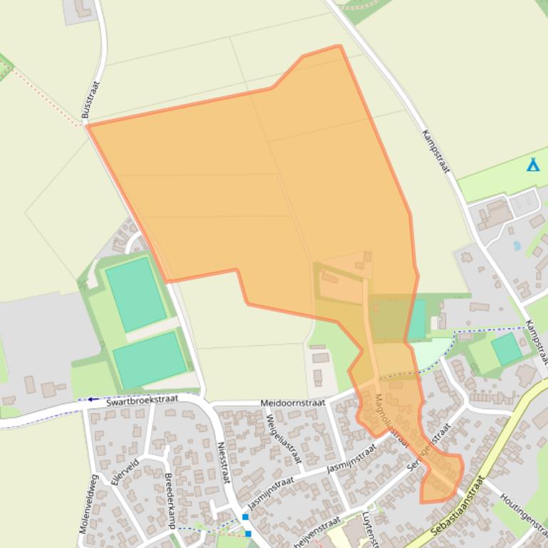 Kaart van postcodegebied 6011RH.