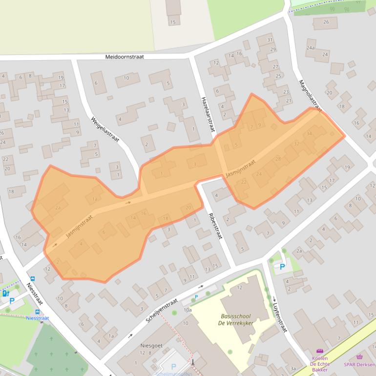 Kaart van postcodegebied 6011RP.