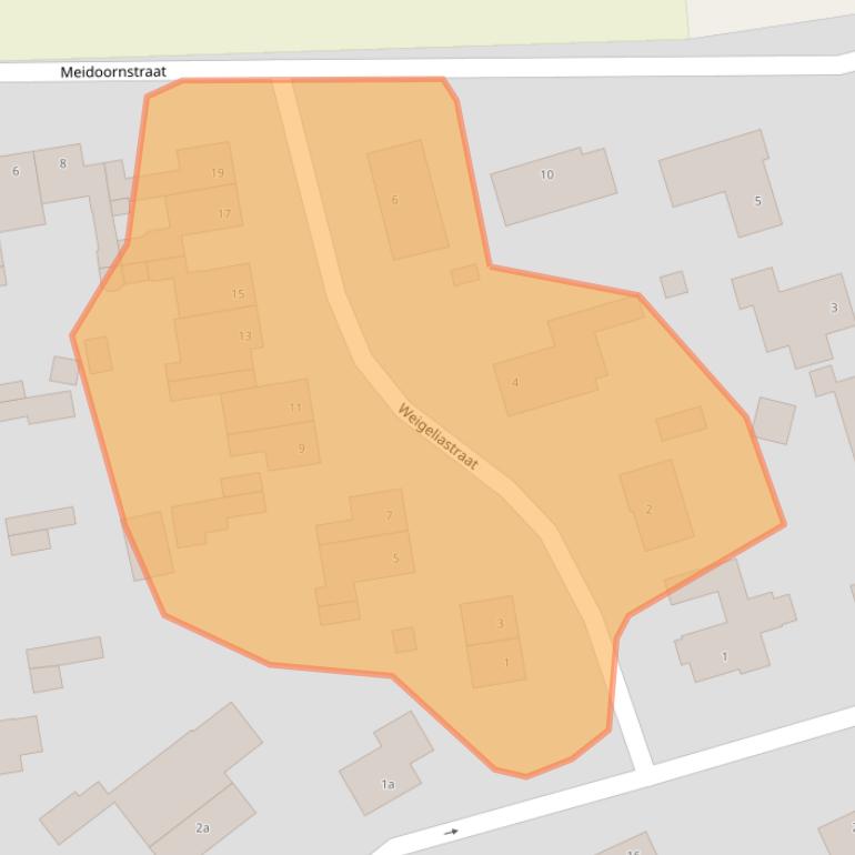 Kaart van postcodegebied 6011RR.