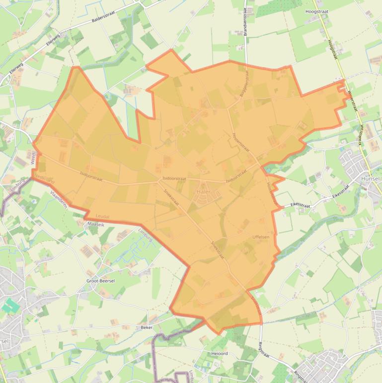 Kaart van postcodegebied 6012.