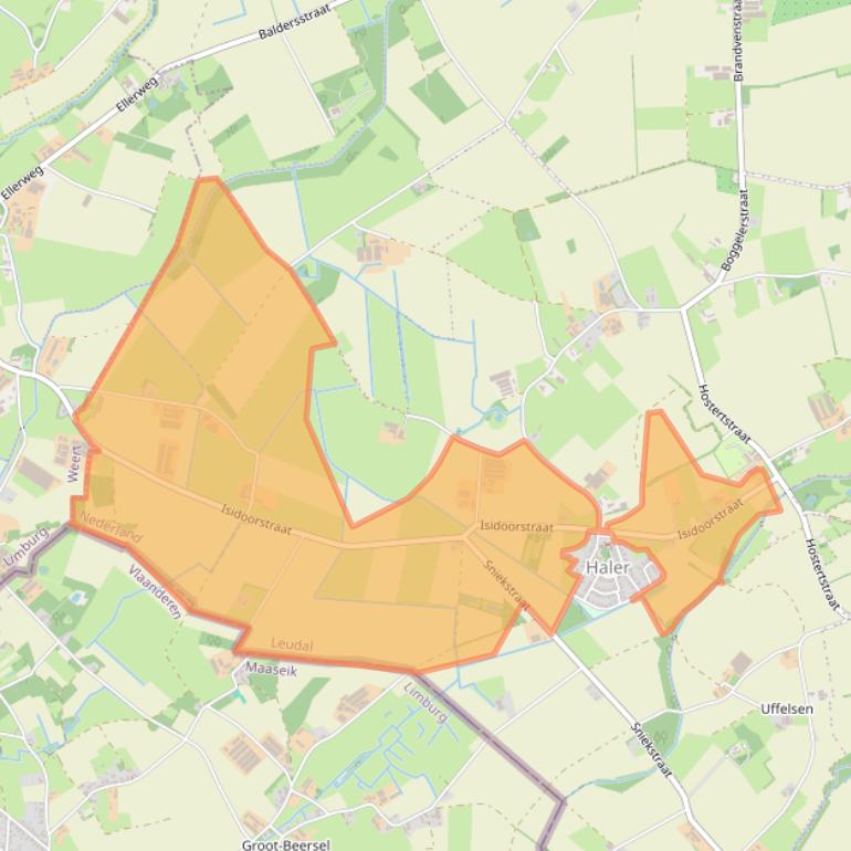 Kaart van postcodegebied 6012RE.