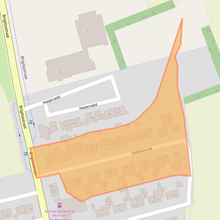 Kaart van postcodegebied 6014AS.