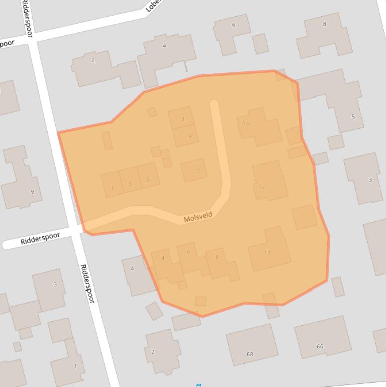 Kaart van postcodegebied 6014CX.