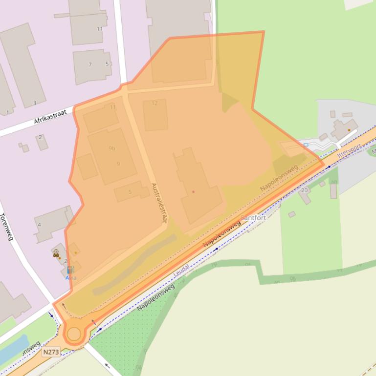 Kaart van postcodegebied 6014DC.