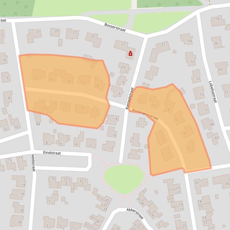 Kaart van postcodegebied 6014EH.