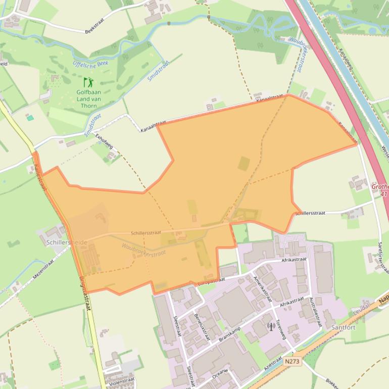 Kaart van postcodegebied 6014RA.