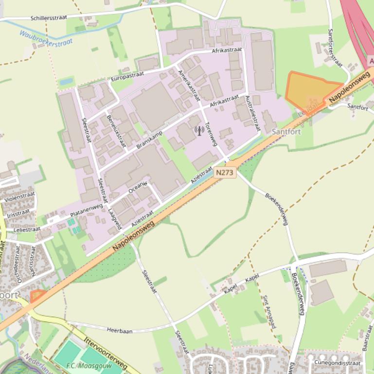 Kaart van postcodegebied 6014RC.