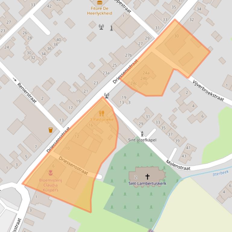 Kaart van postcodegebied 6015AG.