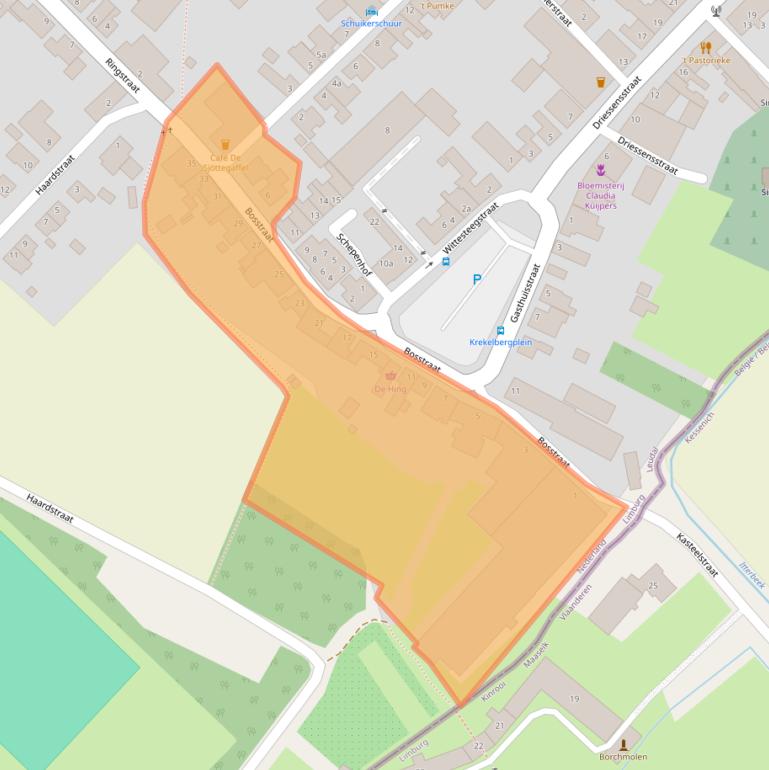 Kaart van postcodegebied 6015AK.