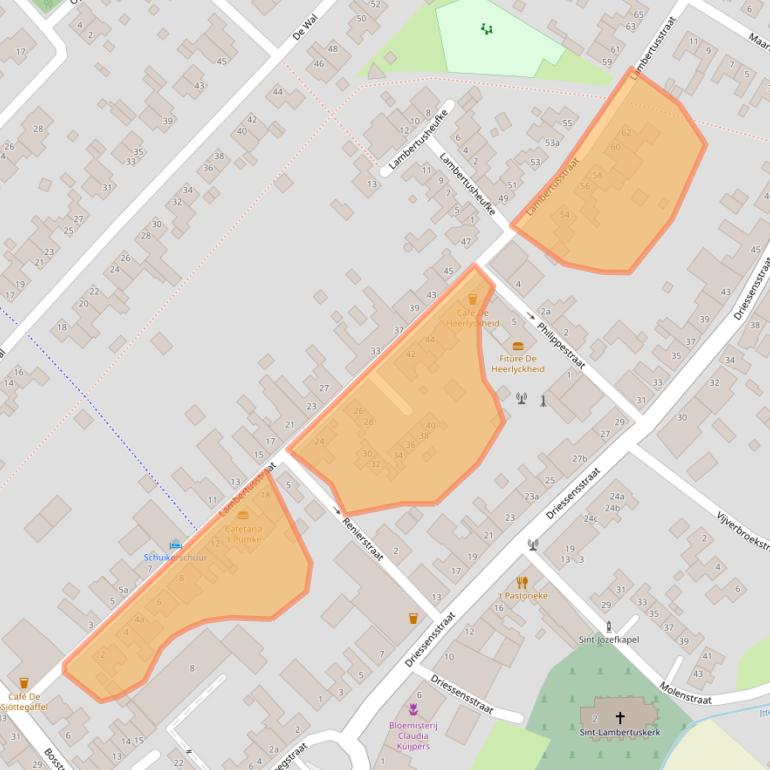 Kaart van postcodegebied 6015AS.