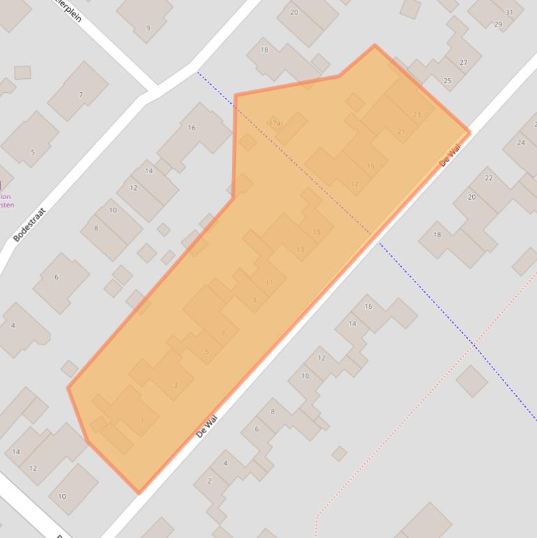 Kaart van postcodegebied 6015AT.