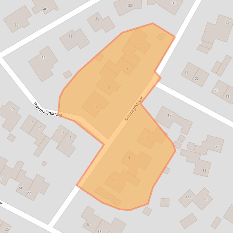 Kaart van postcodegebied 6015BJ.