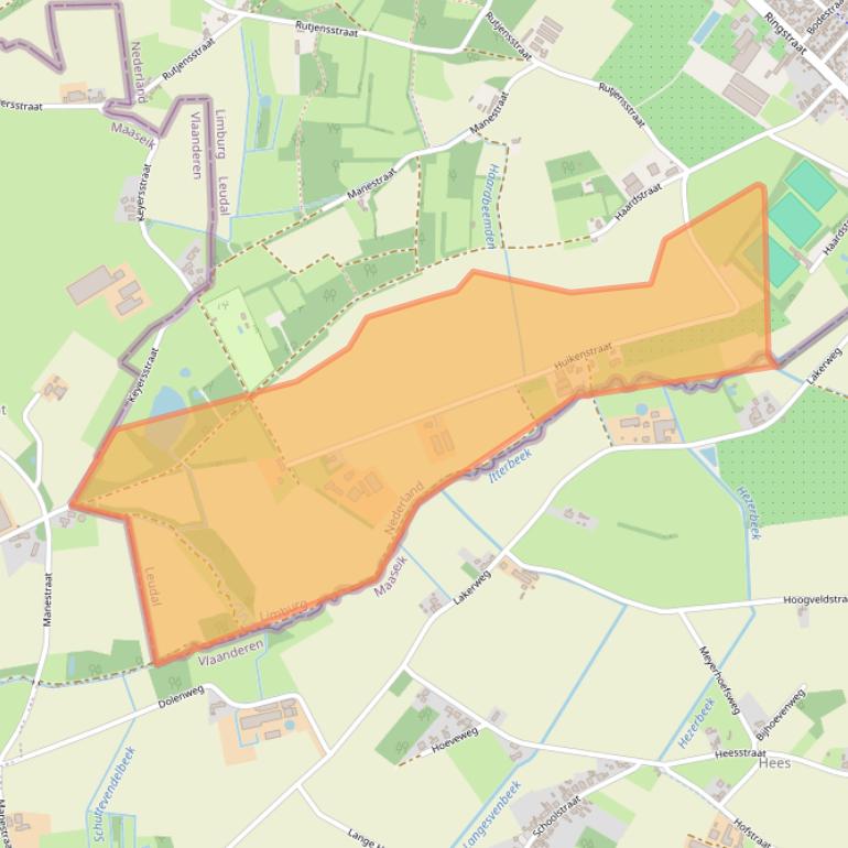 Kaart van postcodegebied 6015RC.
