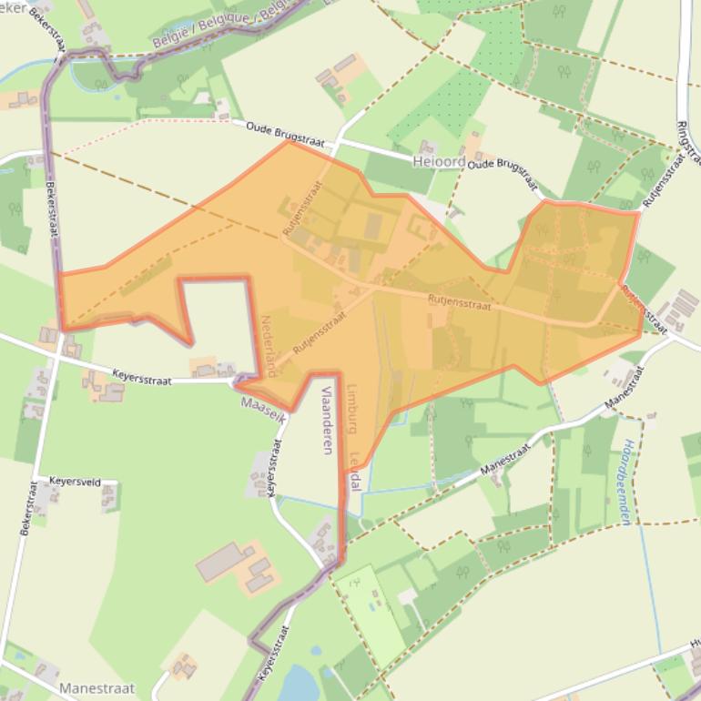 Kaart van postcodegebied 6015RE.