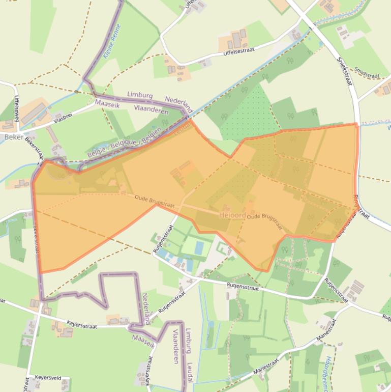 Kaart van postcodegebied 6015RG.