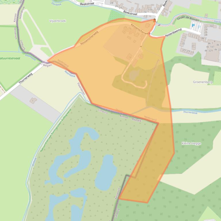 Kaart van postcodegebied 6017AA.