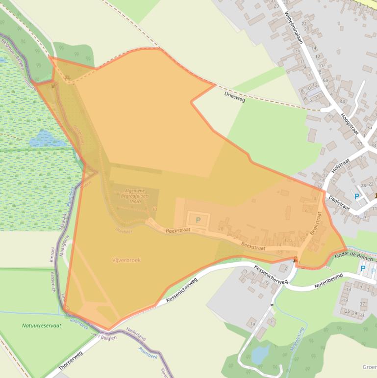 Kaart van postcodegebied 6017AB.