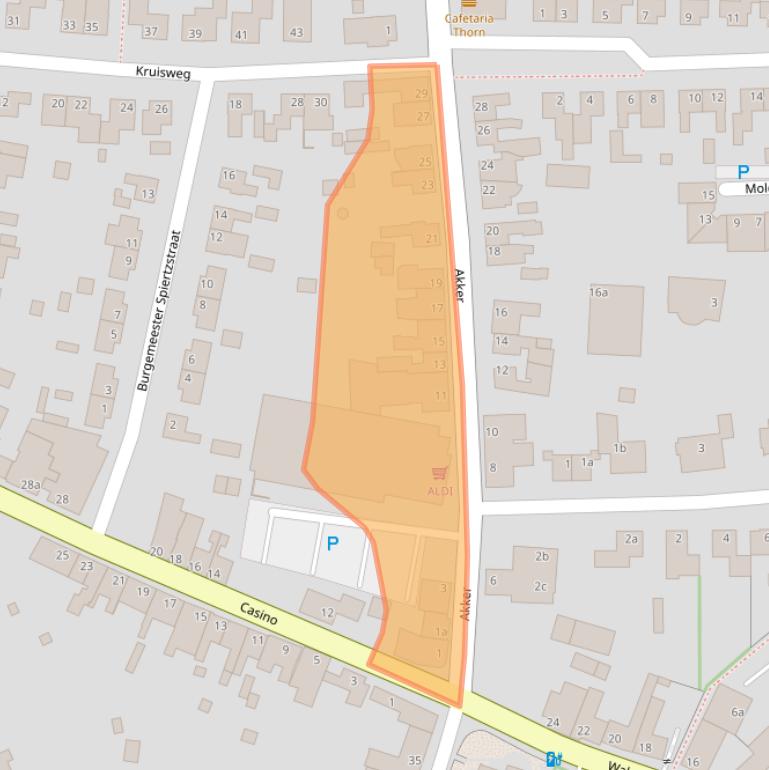 Kaart van postcodegebied 6017BN.