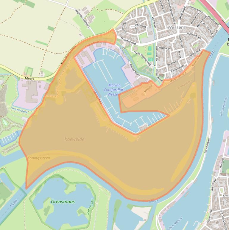 Kaart van postcodegebied 6019AB.
