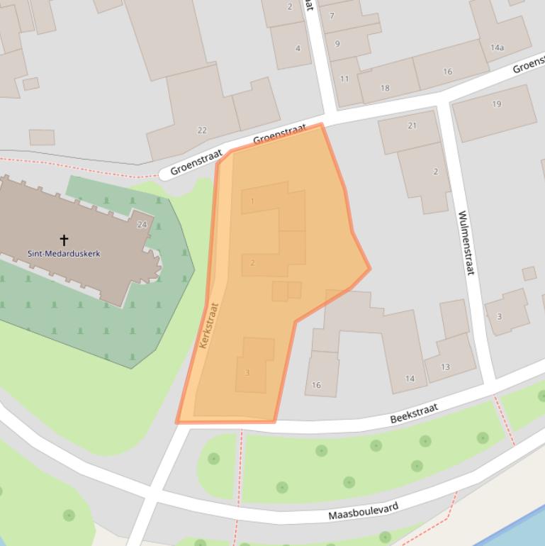 Kaart van postcodegebied 6019AD.