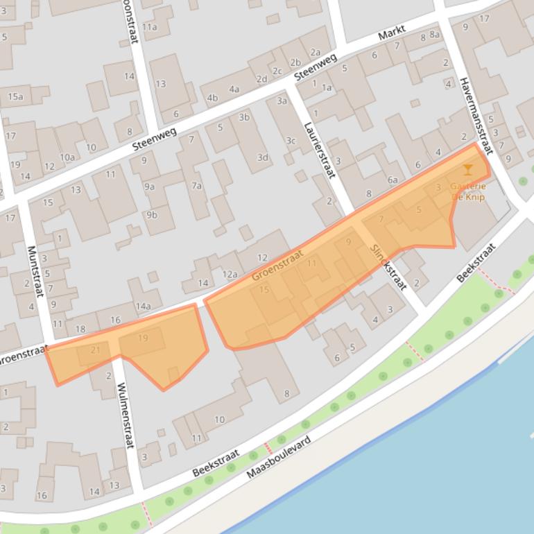 Kaart van postcodegebied 6019AG.