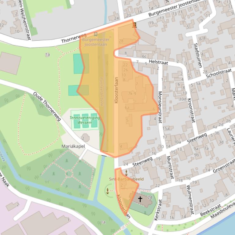 Kaart van postcodegebied 6019AN.