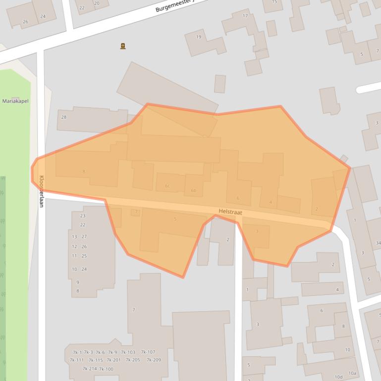Kaart van postcodegebied 6019AP.