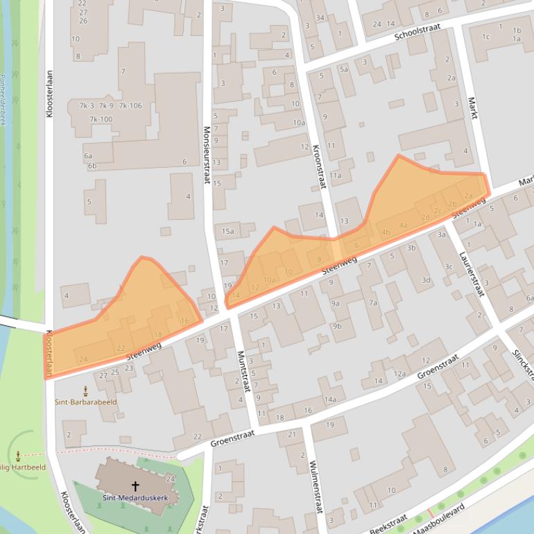 Kaart van postcodegebied 6019AX.