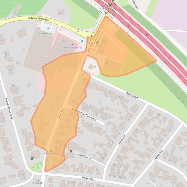 Kaart van postcodegebied 6019BS.