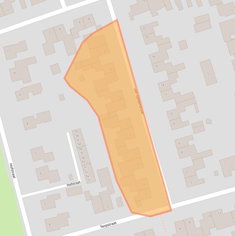 Kaart van postcodegebied 6019CG.