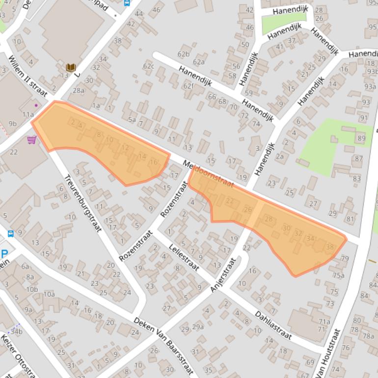 Kaart van postcodegebied 6021AZ.