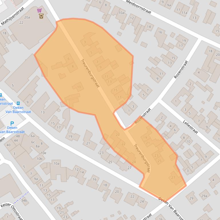 Kaart van postcodegebied 6021BE.