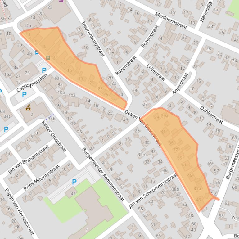 Kaart van postcodegebied 6021BG.