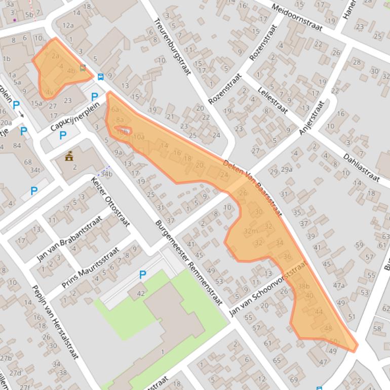 Kaart van postcodegebied 6021BH.