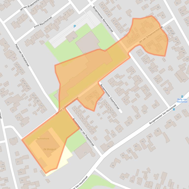 Kaart van postcodegebied 6021BP.