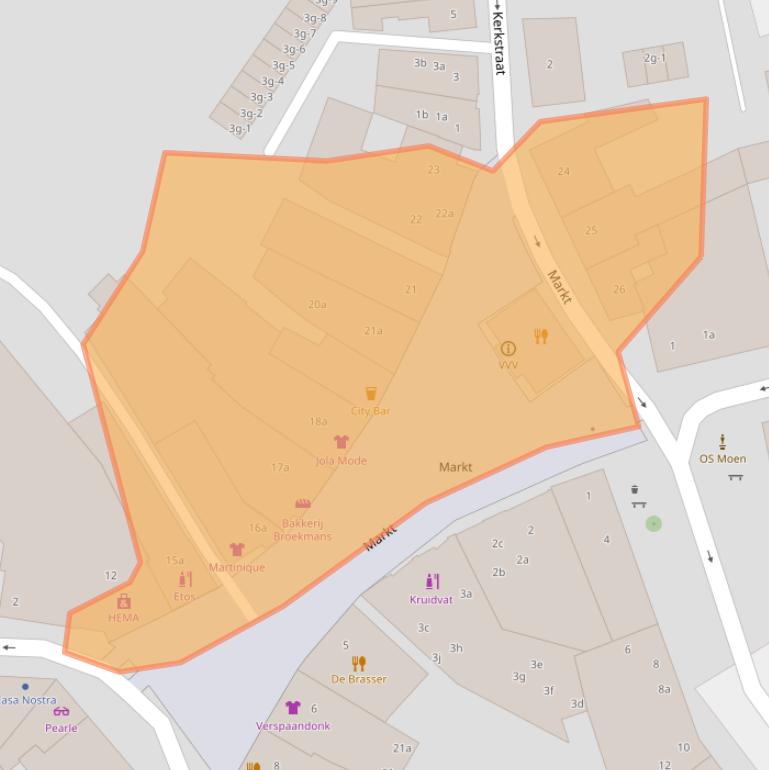 Kaart van postcodegebied 6021CE.