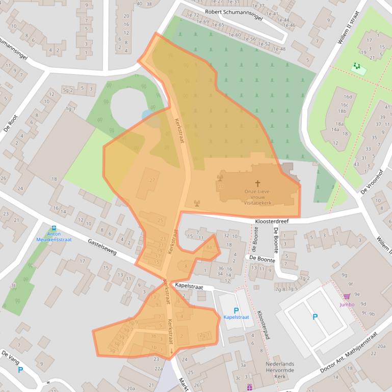 Kaart van postcodegebied 6021CH.