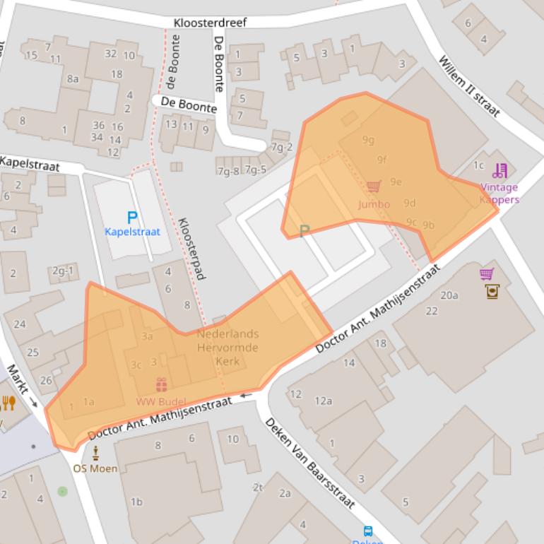 Kaart van postcodegebied 6021CJ.