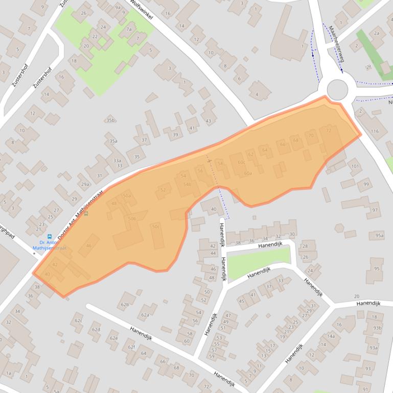 Kaart van postcodegebied 6021CM.